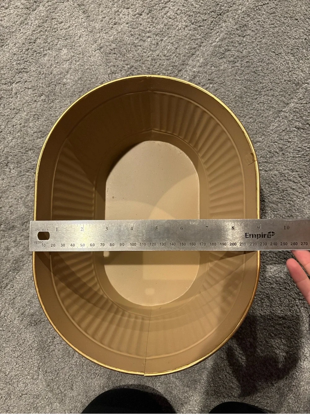 Metal Farmhouse Decorative Bin- Copper Brown